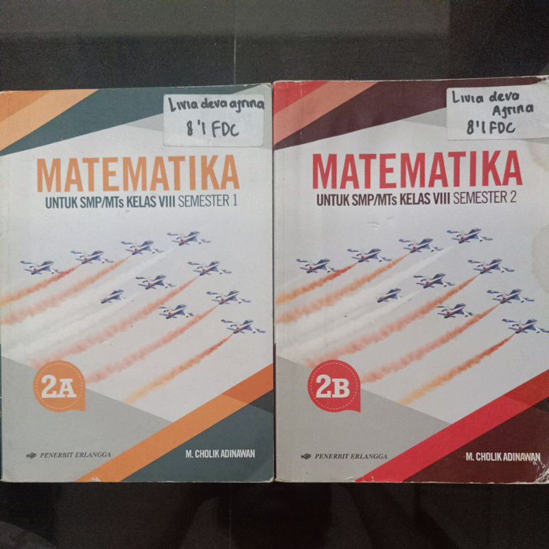 Jual Preloved MATEMATIKA Untuk SMP/MTS Kelas VIII Semester 1/2 ERLANGGA ...