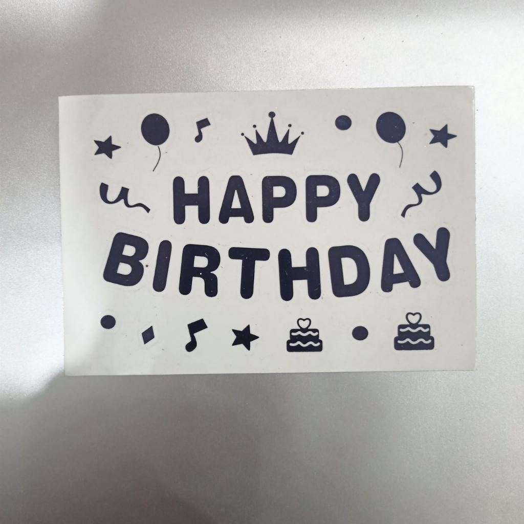 Jual STICKER BALON PVC ECER UNTUK BALON 10 INCH STIKER WARNA BLACK GOLD ...