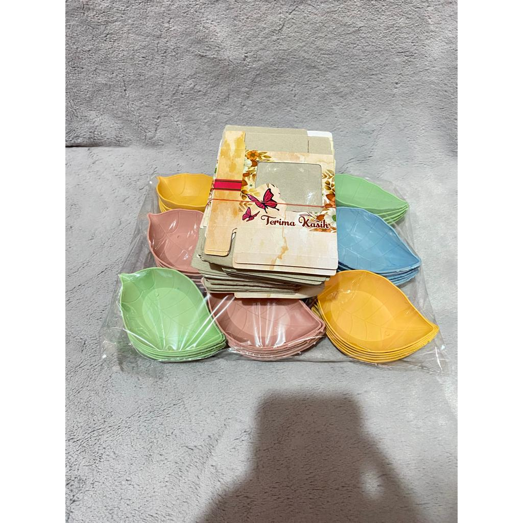 Jual Souvenir Mangkok Daun Kemas Box Isi 50 Pcs Shopee Indonesia 0924