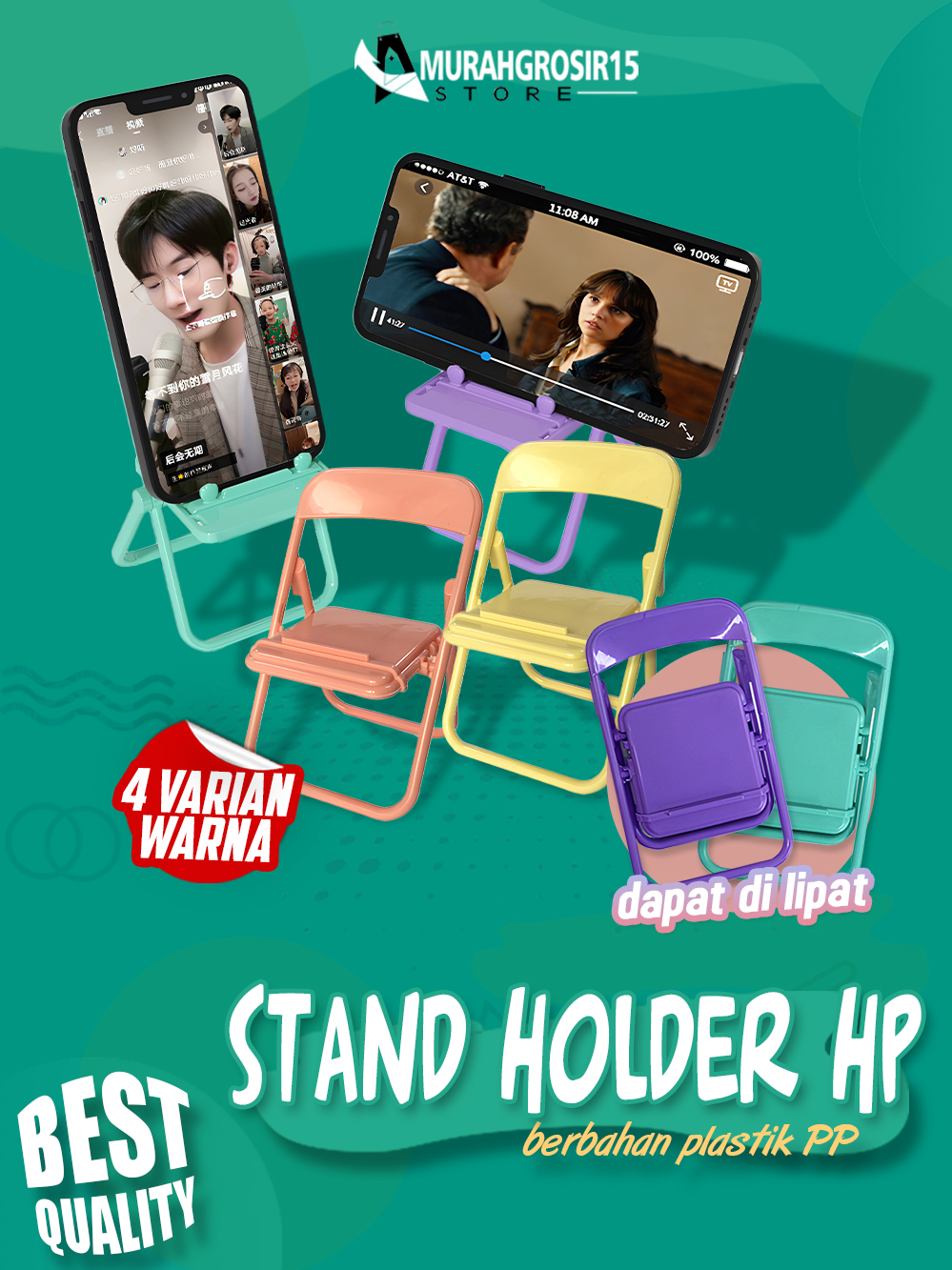 Jual Holder Kursi Macaron Folding Chair Stand Holder Phone Universal Holder Stand Hp Varian