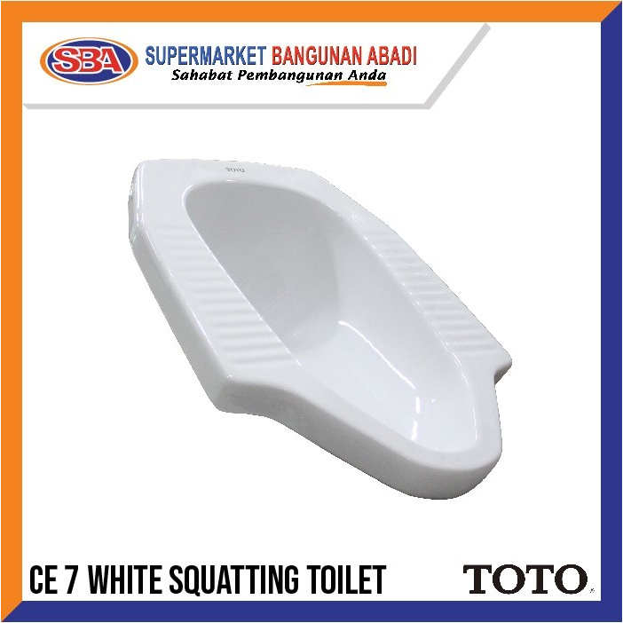 Jual CLOSET / KLOSET JONGKOK / TOILET SQUAT TOTO CE 7 / CE7 PUTIH ...