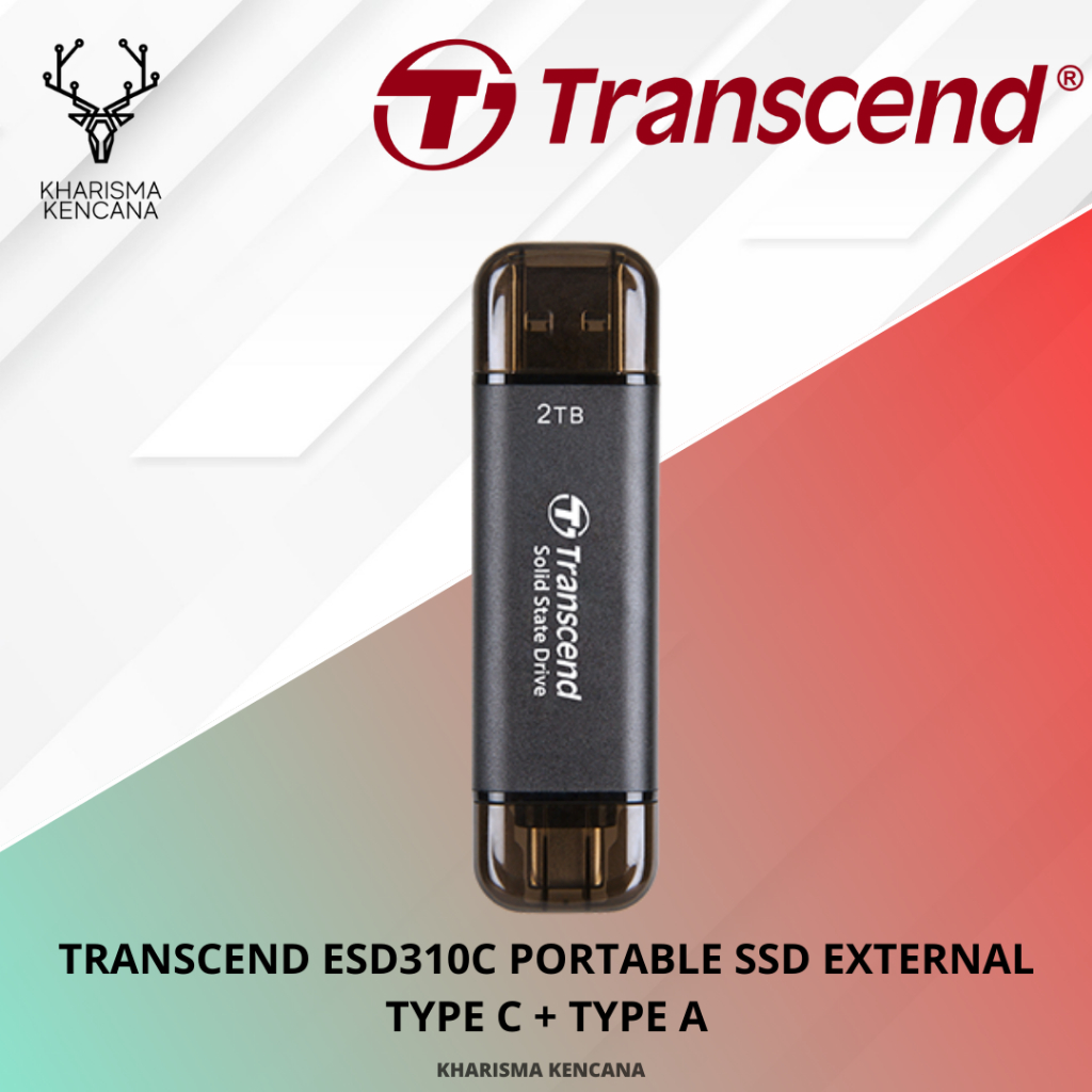 Jual TRANSCEND ESD310C PORTABLE SSD EXTERNAL TYPE C TYPE A