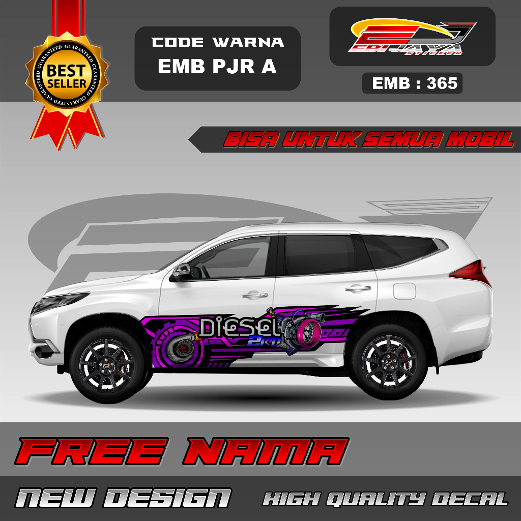 Jual Decal Stiker Decal Semua Jenis Mobil Stiker Fortuner New Panther