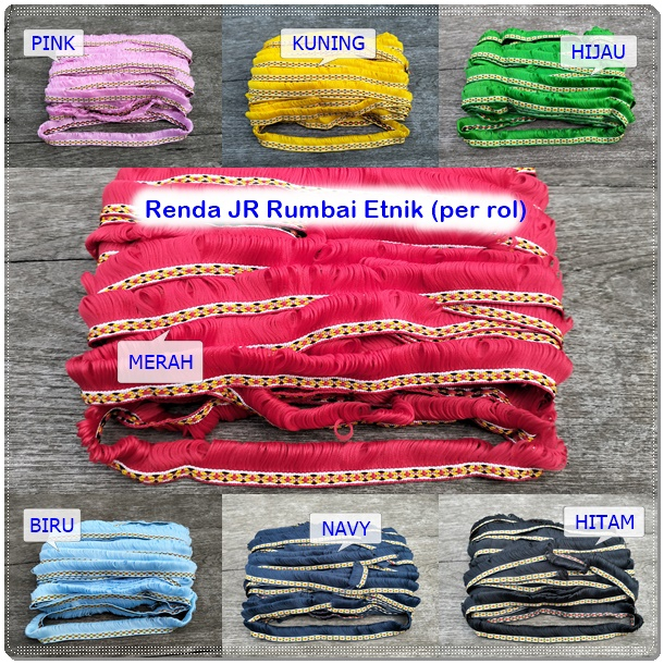 Jual GREND-30 : Renda JR Rumbai Etnik (per rol) | Shopee Indonesia