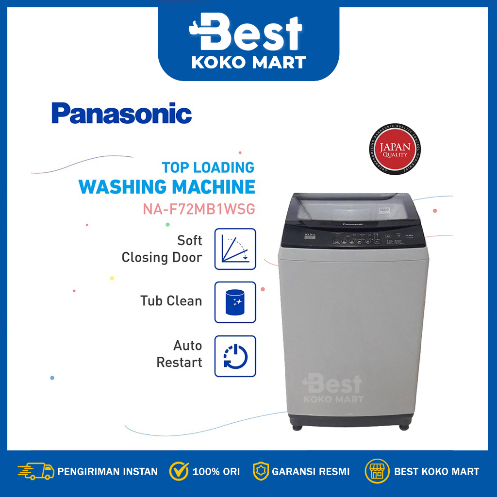 Jual Mesin Cuci 7 KG Panasonic NA-F72MB1WSG / Washing Machine Top ...