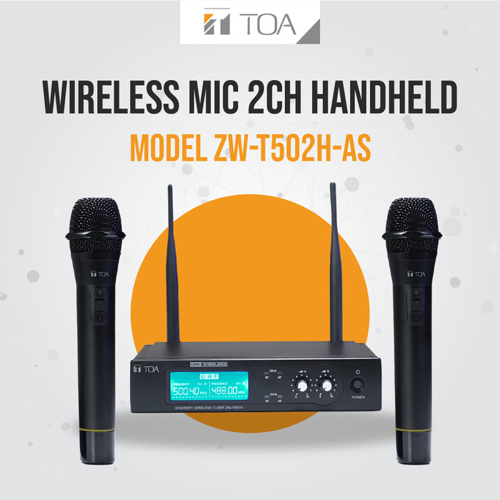 Jual Wireless Microphone TOA Set ZWT502HAS ZW T502AS Shopee Indonesia