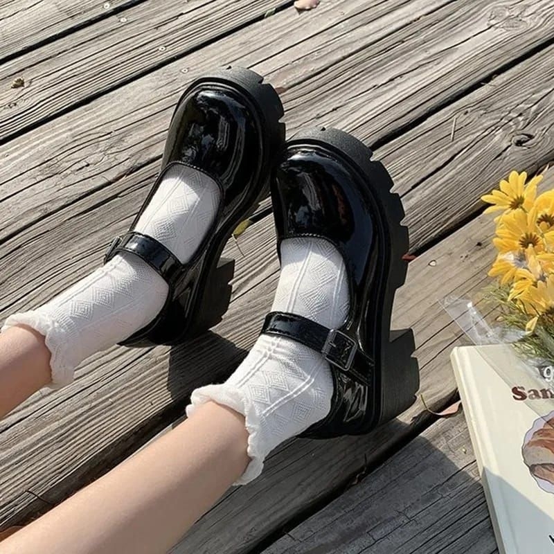 Jual DS Sepatu Docmart Wanita Platform Shoes Wanita Mary Janes Lolita ...