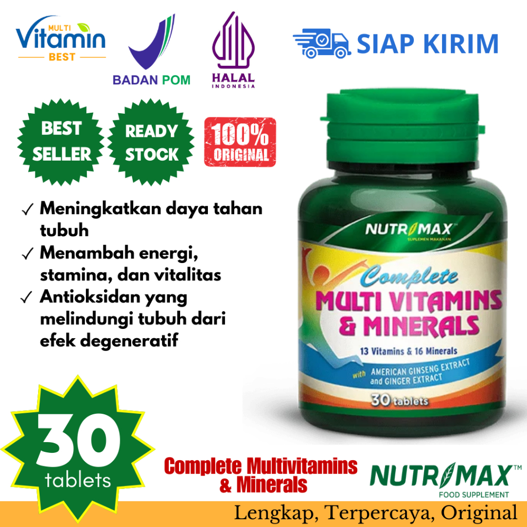 Jual Nutrimax Complete Multivitamins And Minerals 30 Tablet