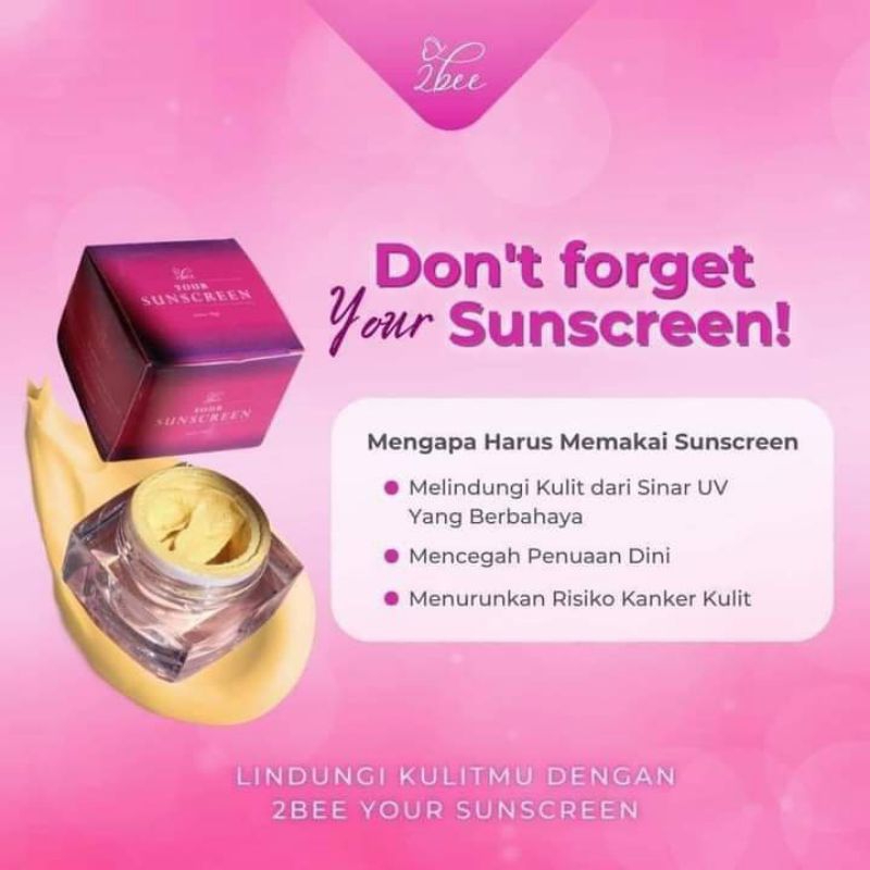Jual 2Bee Your Sunscreen SPF 30++ semua jenis kulit | Shopee Indonesia
