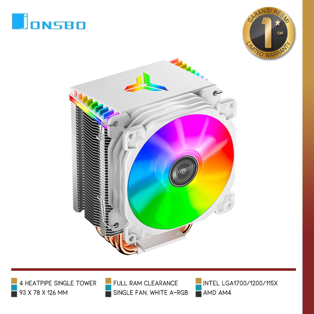Jual JONSBO CR1400 ARGB White Air CPU Cooler Shopee Indonesia