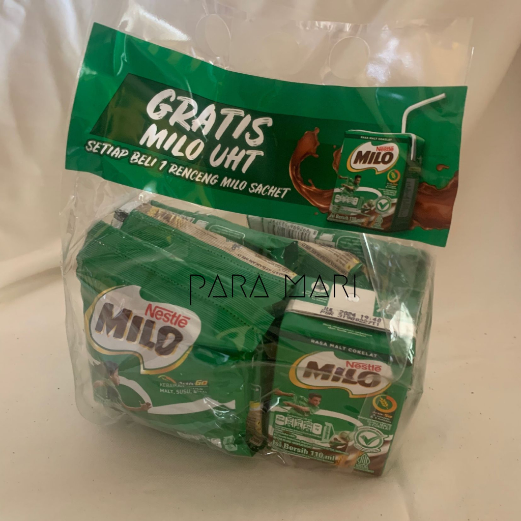 Jual Milo Activ Go Renceng Sachet X Gram Susu Coklat Milo Bonus Susu Uht Shopee Indonesia