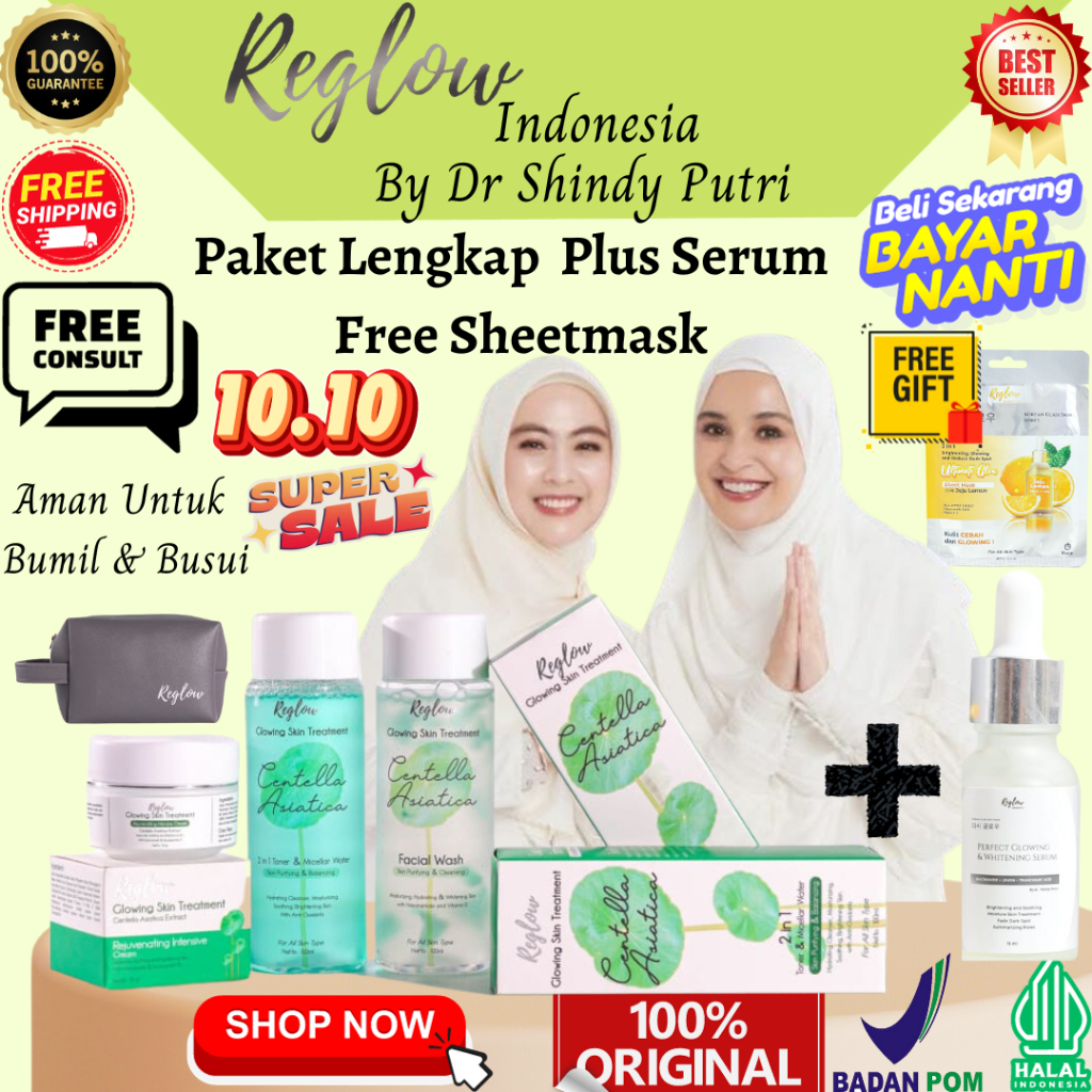 Jual Promo Free Ongkir Reglow Paket Extra Combo Lengkap Plus Serum