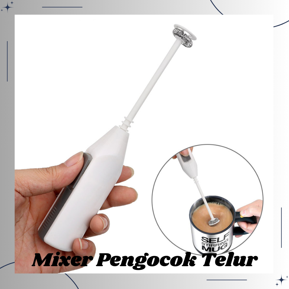 Jual Mixer Mini Pengocok Telur Kopi Milk Frother Battery Power Mixer Portable Alat Pengocok