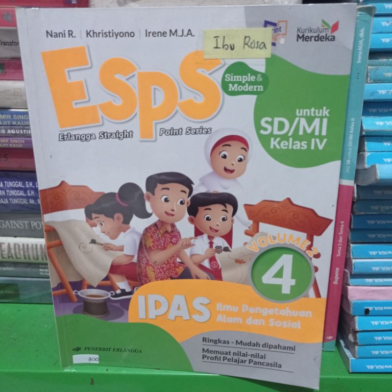 Jual Buku Bekas Kurikulum Merdeka ESPS IPAS ( Vulume 2 ) Ilmu ...