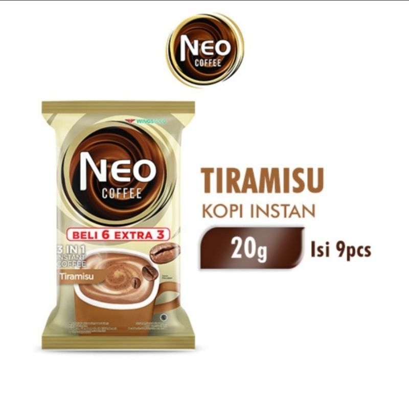 Jual Neo Coffee Instant 9 Sachet x 20 Gram kopi Tiramisu Shopee Indonesia