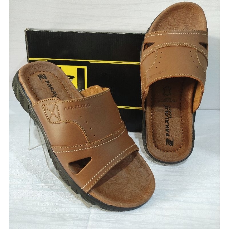 Jual SANDAL PRIA PAKALOLO 0873 LEATHER Original Shopee Indonesia