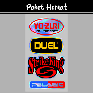 Sticker Mancing Mania Hologram Cutting Brand Pancing Brand Mancing Sticker  Murah Bagus