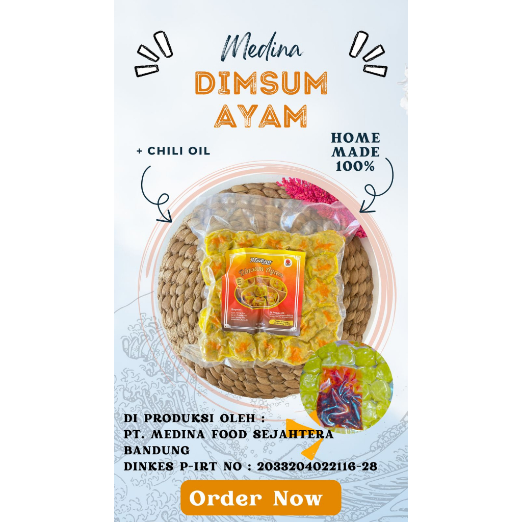 Jual Medina Dimsum Ayam Isi 25 Pcs Dim Sum Frozen Beku Siomay Siomai