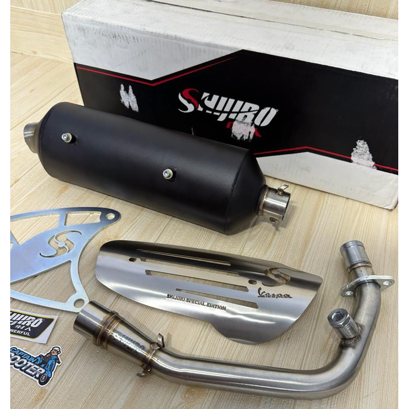 Jual KNALPOT SHIJIRO STD STANDAR RACING Special Edition SE SILVER Vespa ...