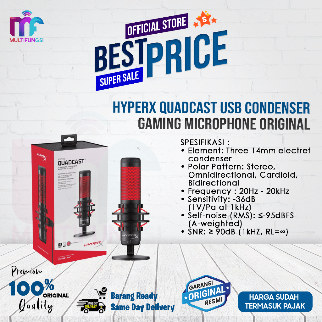 Jual HyperX QuadCast USB Condenser Gaming Microphone Shopee