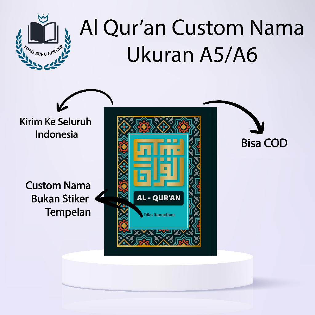 Jual Bisa COD | Al-Qur'an Bisa Custom Nama | GQ-12 | Quran Terjemahan ...