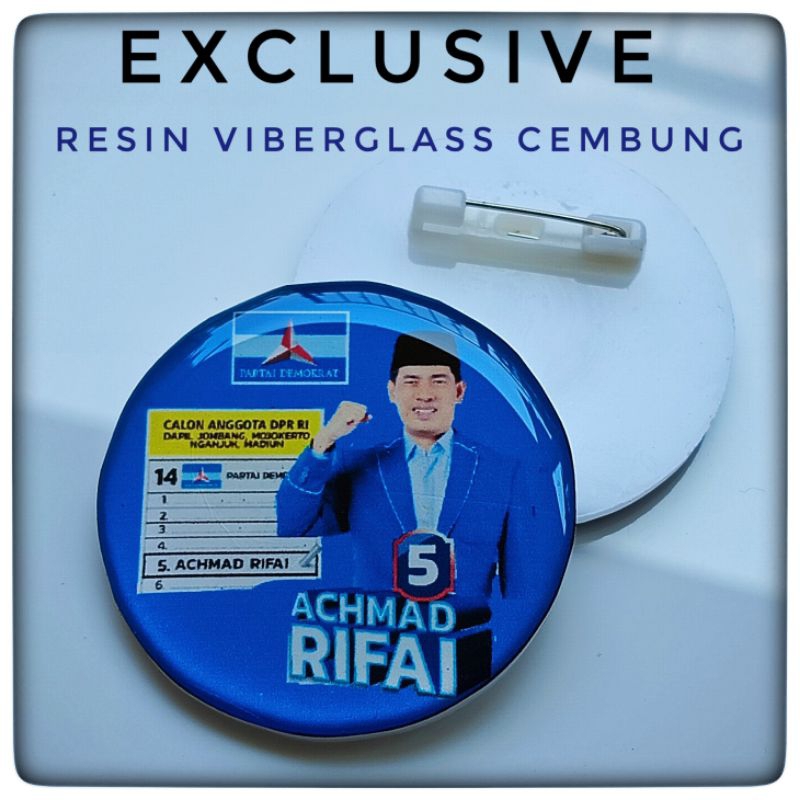 Jual Exclusive Pin Gantungan Kunci Resin Viberglass Cembung Pilkada Caleg Pilpres Murah