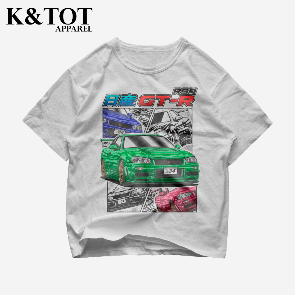 Jual KNTOT KAOS BAJU MOBIL JDM NISSAN SKYLINE GT R R RACING TSHIRT OVERSIZE VINTAGE PUTIH