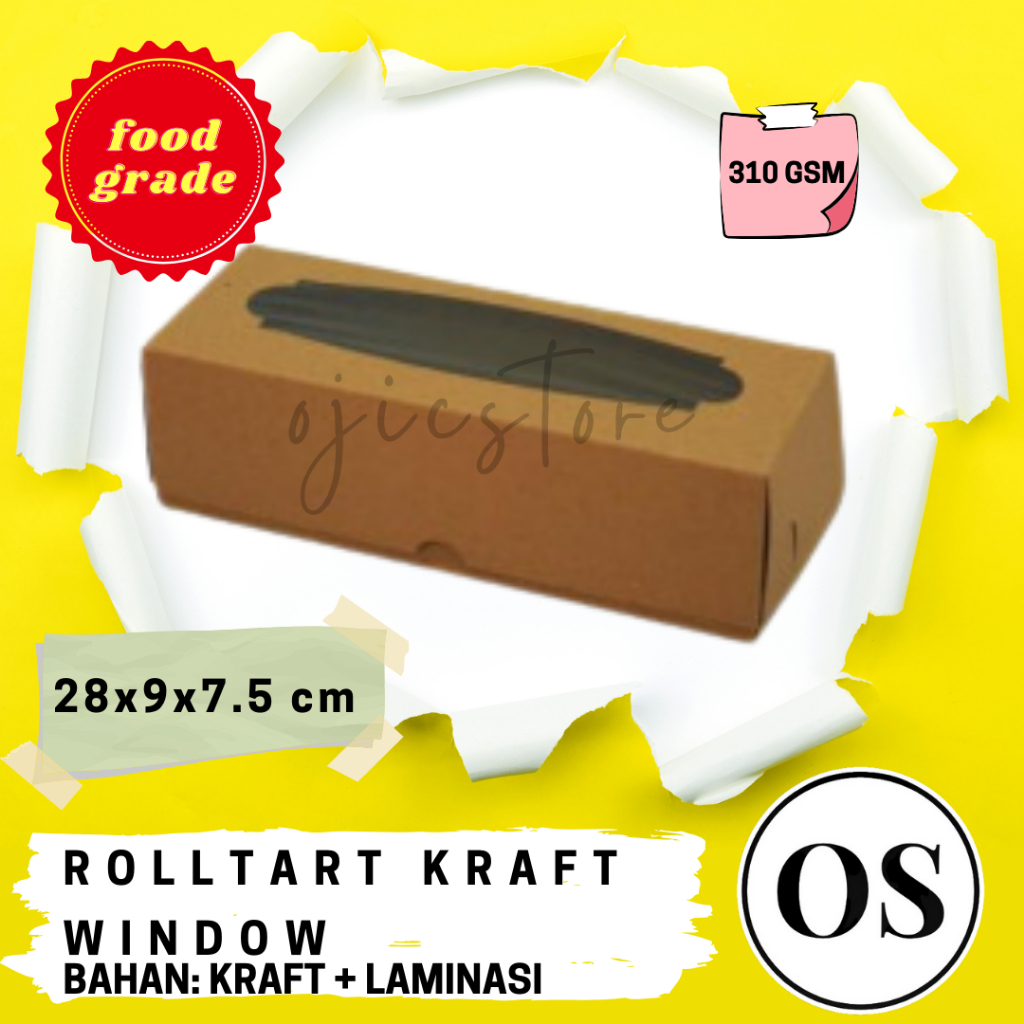 Jual Dus Kraft Rolltart Window Dengan Laminasi X X Cm Gsm Untuk Brownies Kue Hampers