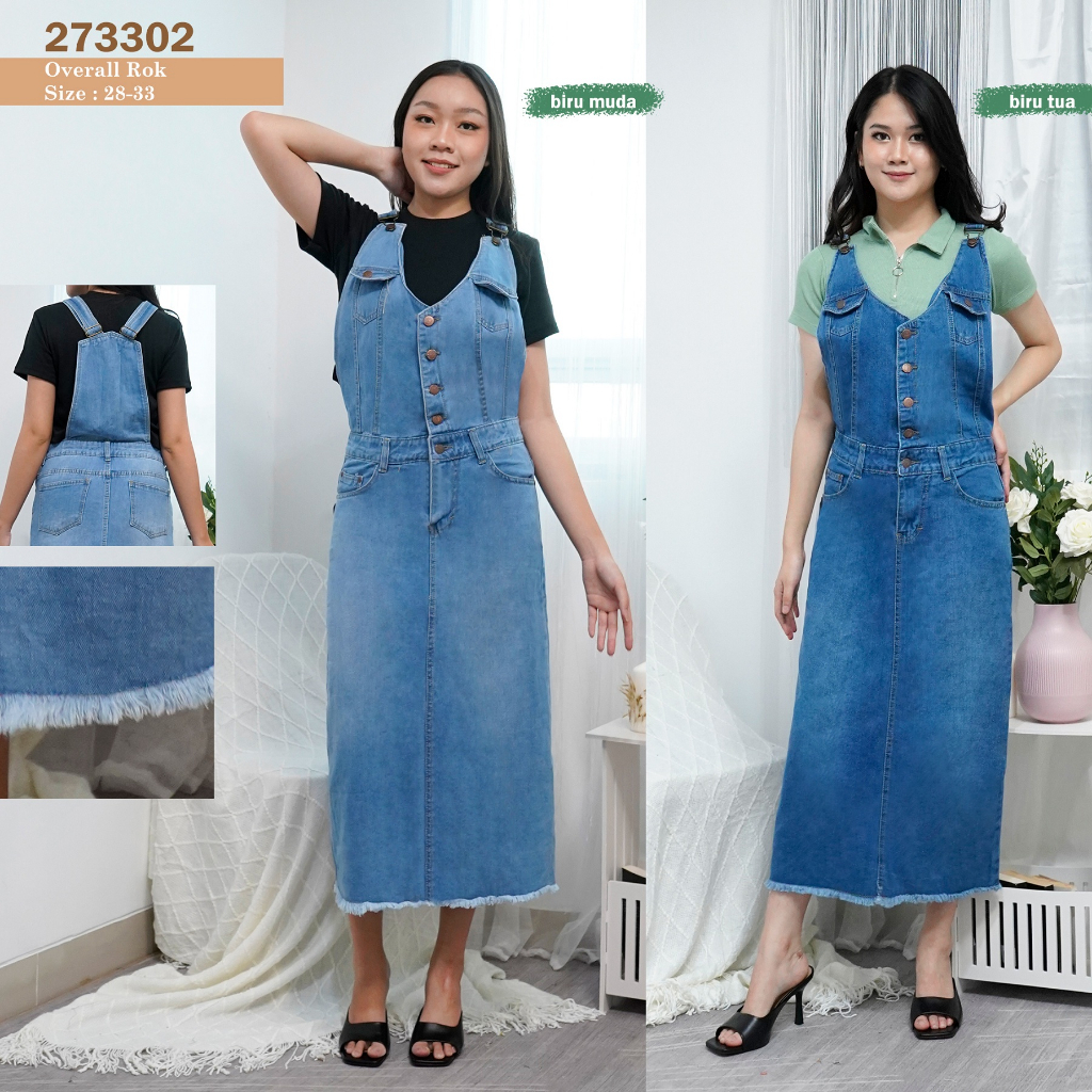Jual BANDIDAS Baju Kodok / Overall Jeans Wanita Jumpsuit Jeans Rok