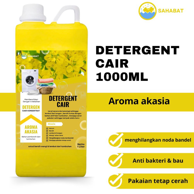 Jual Deterjen cair 1 liter wangi Akasia deterjen cair liqiuid metic
