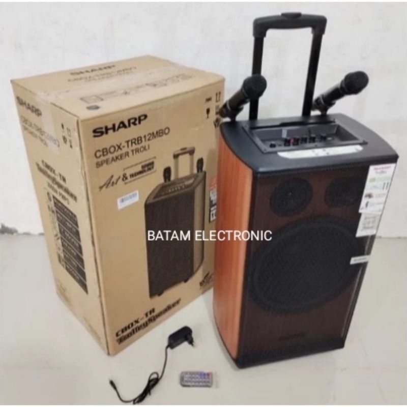 Jual SPEAKER ACTIVE SHARP 12 INCH PORTABLE CBOX-TRB12MBO BLUETOOTH ...