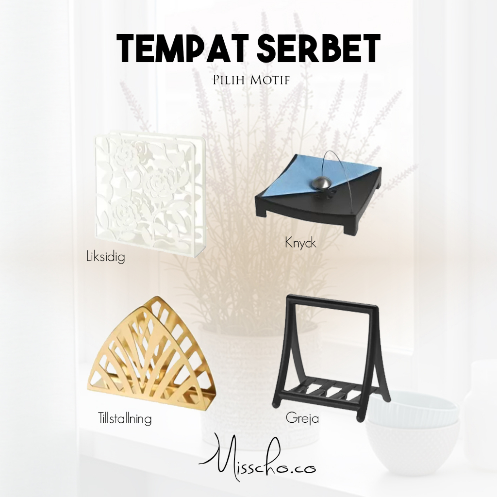 Jual Tempat Serbet Kertas Tissue Makan Tisu Banyak Motif Estetik