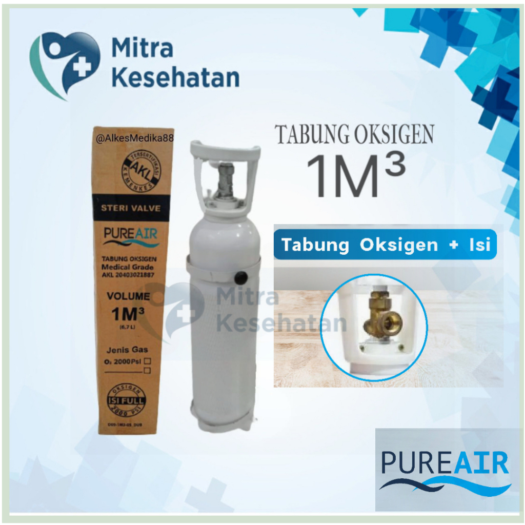Jual Tabung Oksigen Medis 1m3 Pure Air Oksigen Medical Grade Isi Full Shopee Indonesia 
