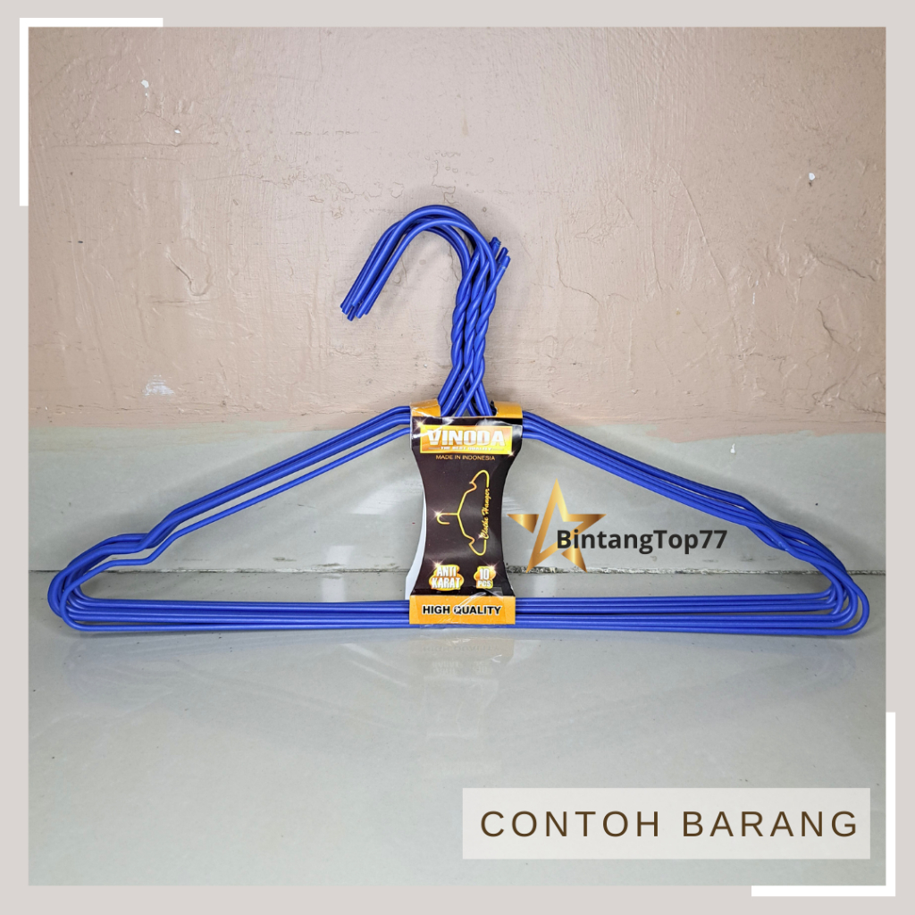 Jual Hanger Gantungan Besi Kawat Baju Vinoda Pcs Shopee Indonesia