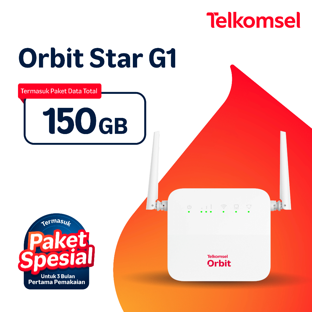 Jual Modem Wifi Telkomsel Orbit Star G1 HKM0130 4G free 150GB 2 Antena ...