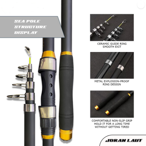 Jual Joran Pancing Portable Profesional Telescopic Carbon Fiber Fishing Rod  - 3,1m - Jakarta Barat - Salam Olahraga Outlet