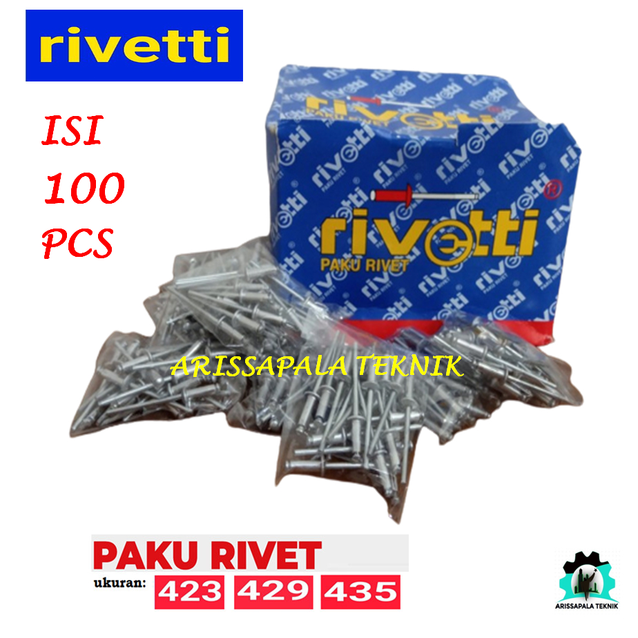 Jual Paku Rivet isi 100 Pcs Paku Ripet Paku Keling Blind Rivet 3.2mm x ...