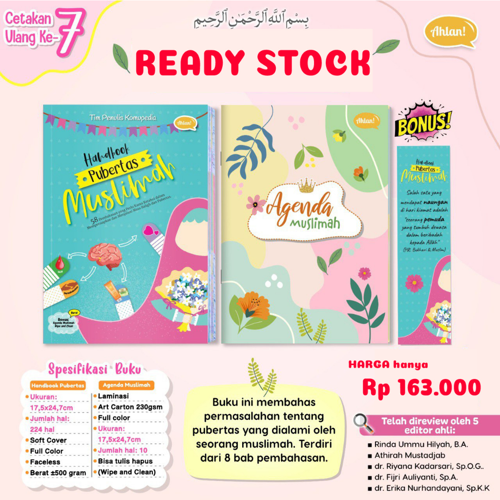 Jual Handbook Buku Panduan Pubertas Muslimah Edisi Baru Bonus Buku