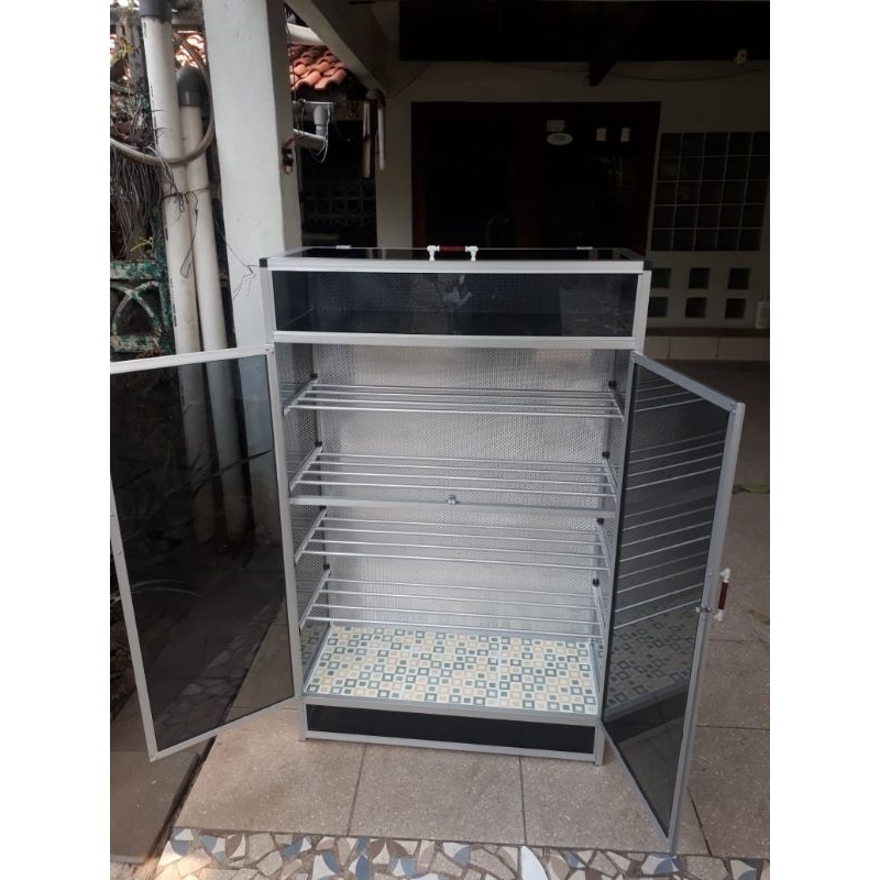 Jual Rak Sepatu Sandal Aluminium Kaca Pintu Shopee Indonesia