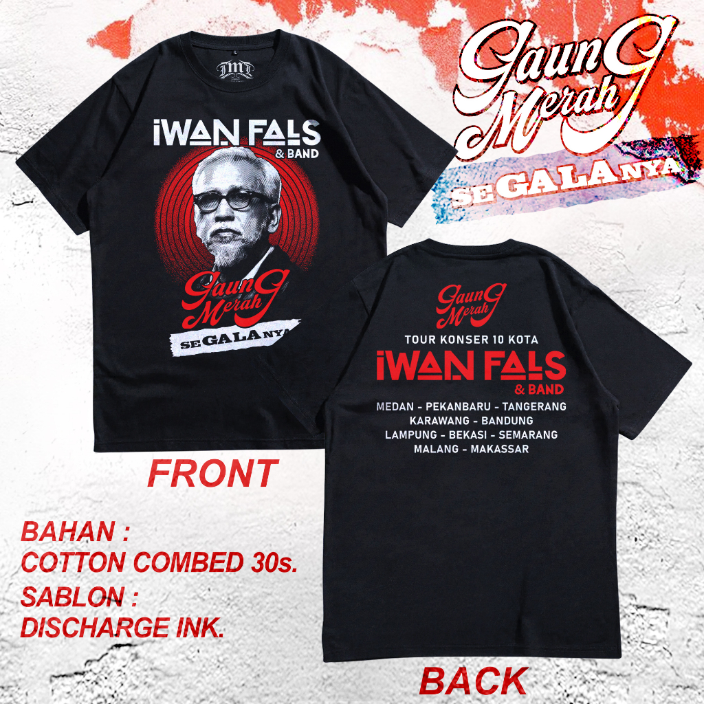 Jual KAOS IWAN FALS - OI - KONSER IWAN FALS - GAUNG MERAH | Shopee