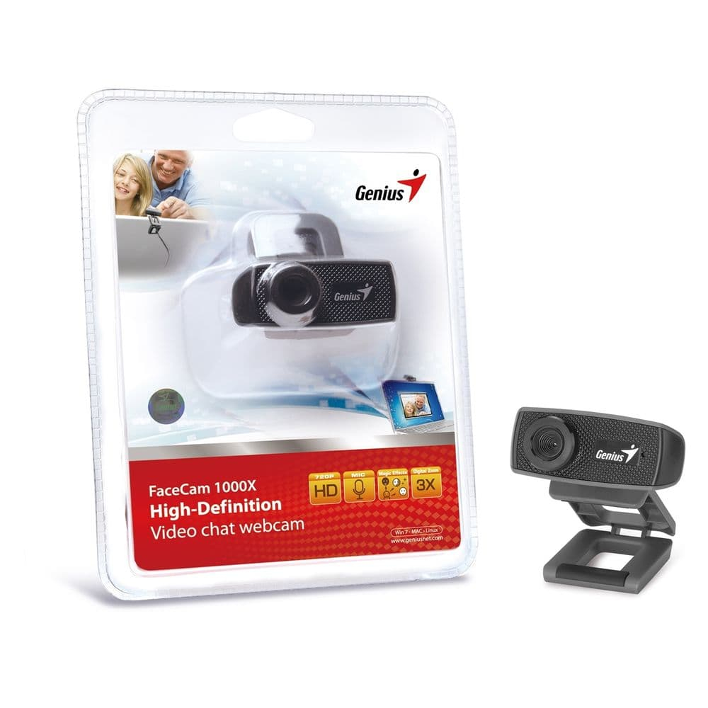 Jual Webcam GENIUS FaceCam 1000X Web Camera With Microphone For PC