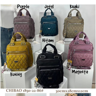 Tas chibao 122800 tas laptop wanita ransel dan jinjing tas ransel 2in1