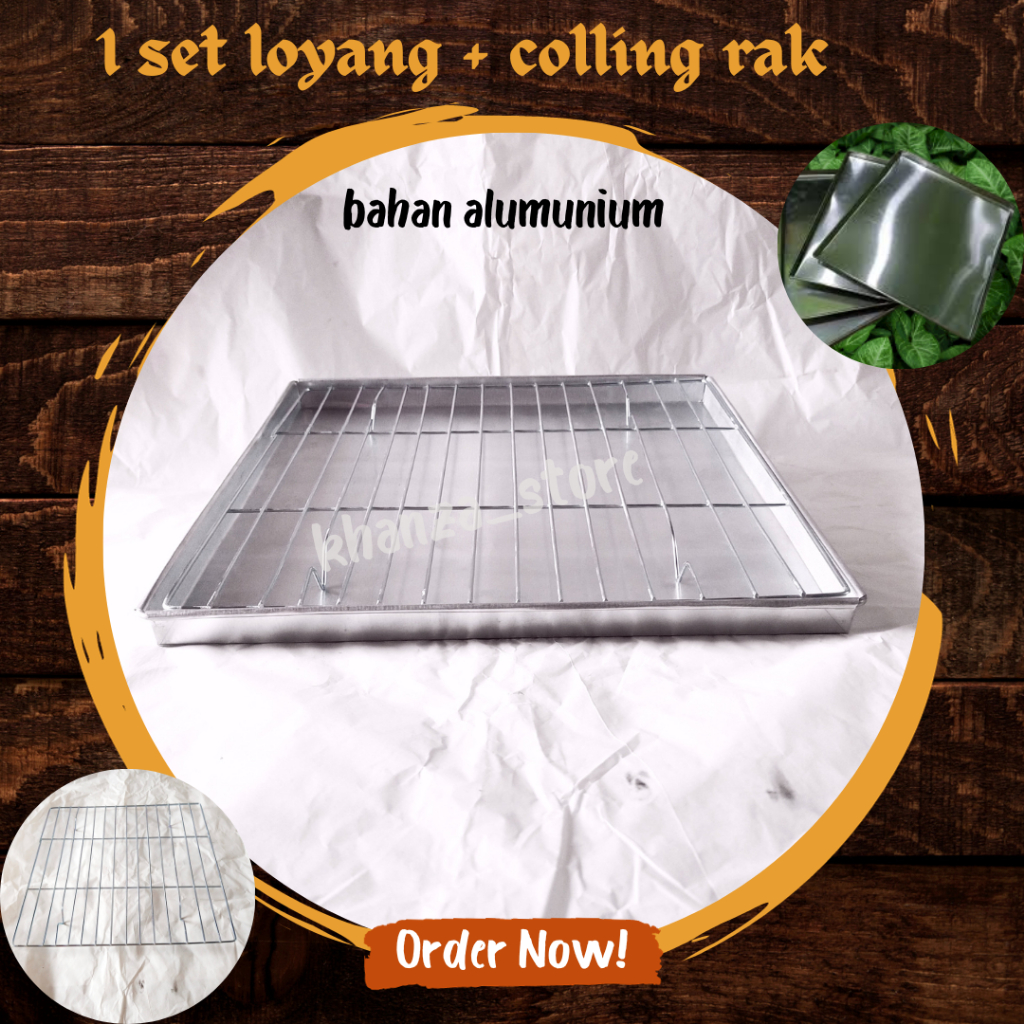 Jual cooling rak tray pendingin kue gorengan dan roti 1 set loyang ...