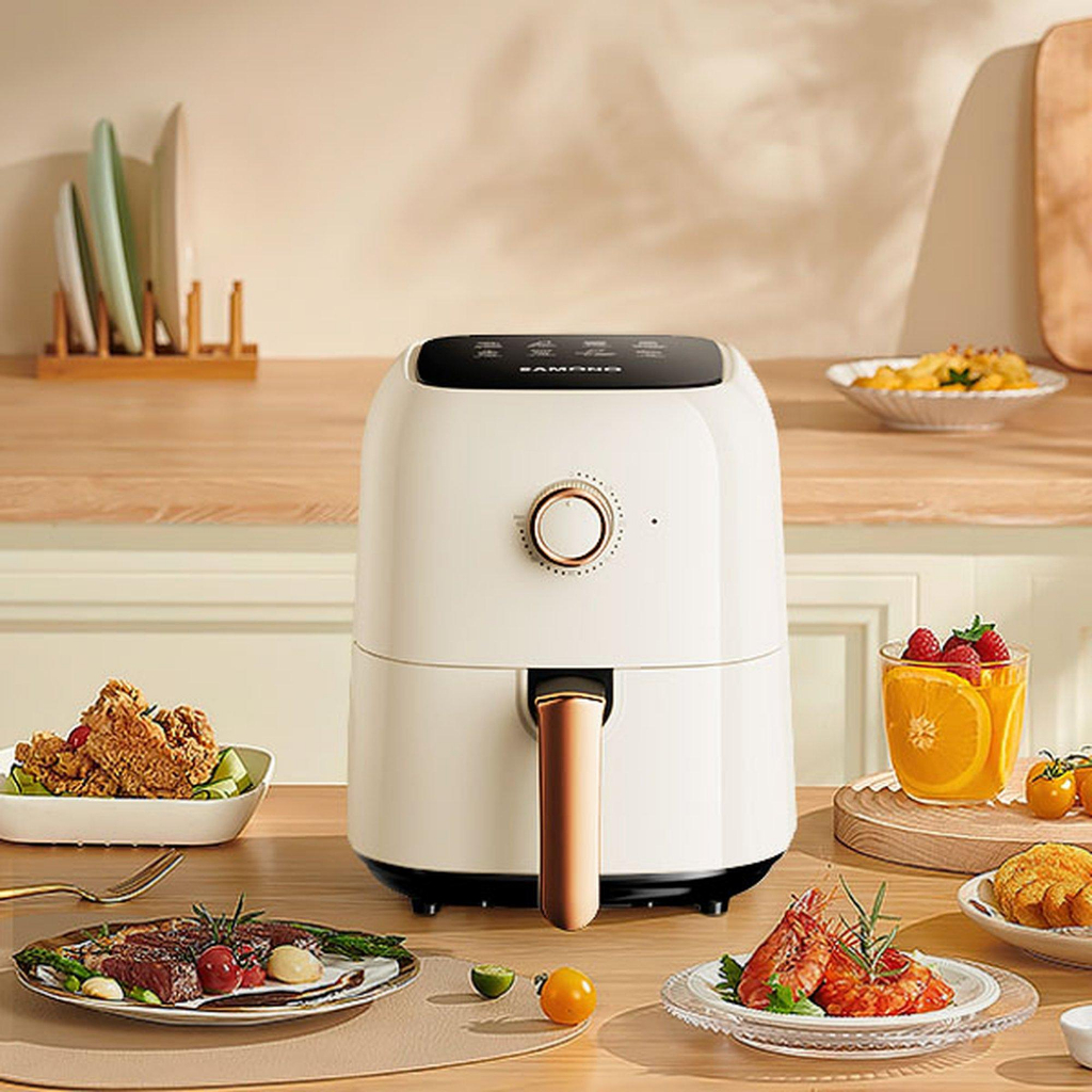 Jual (BISA COD) SAMONO 3.5 L Air Fryer White Daya Rendah 600 Watt [SW