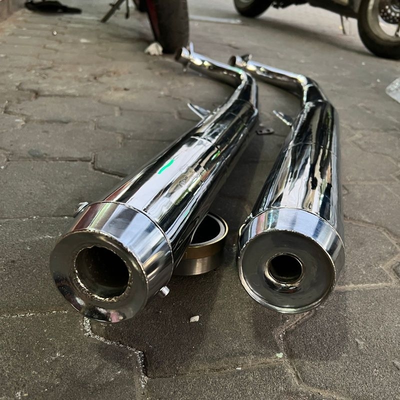 Jual KNALPOT RX KING STANDAR RACING LUBANG BESAR FINISHING KROM BY ...