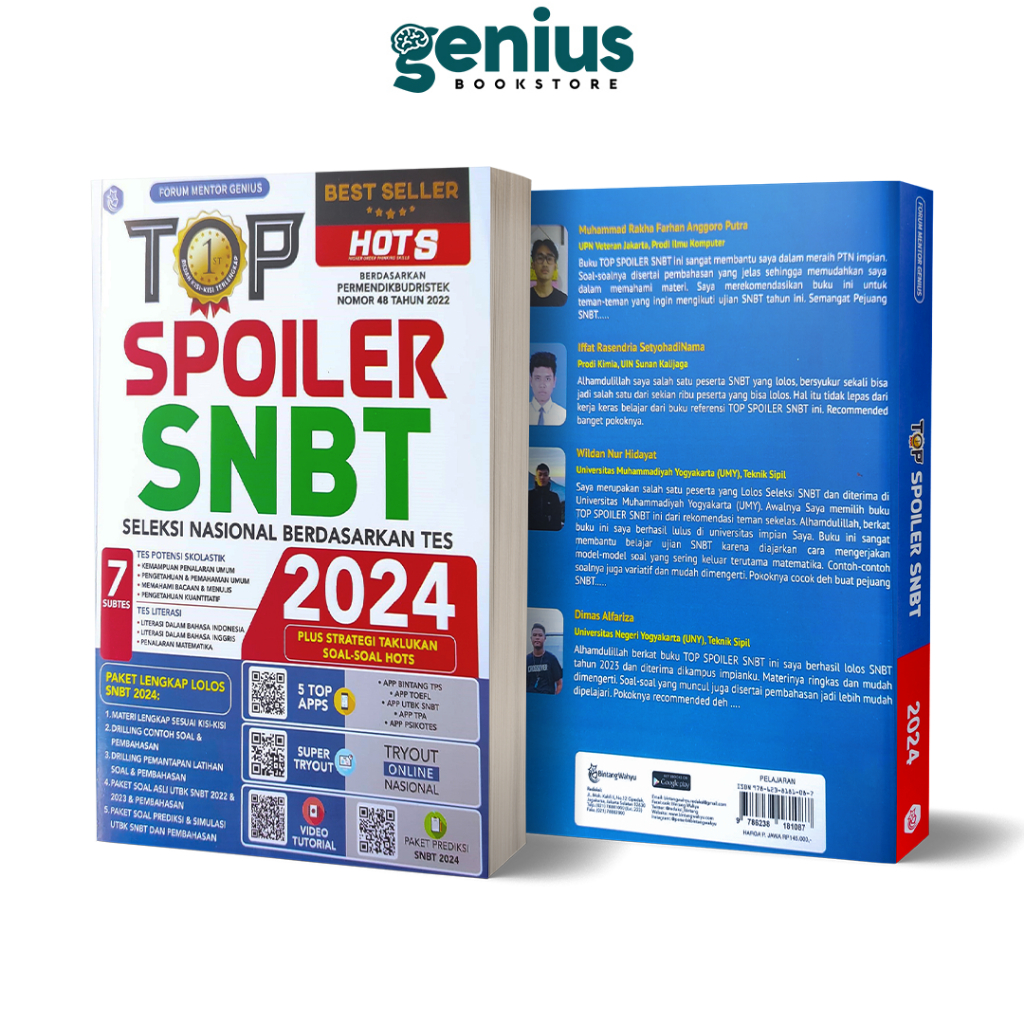 Jual Buku Top Spoiler SNBT Seleksi Nasional Berdasarkan Tes 2024 By