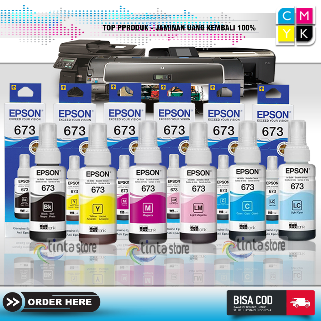 Jual TINTA PRINTER 673 ALL SERIES L800 L805 L1800 | Shopee Indonesia