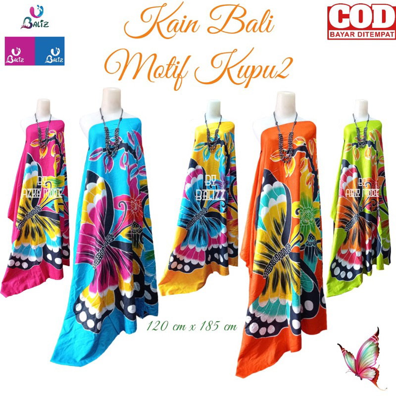 Jual Kain Pantai Lukis Motif Kupu Kupu Kain Pantai Bali Kain Bali Sarung Bali Sarung