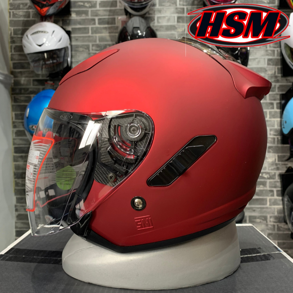 Jual HELM HALF FACE SHELL ROVER SOLID DOUBLE VISOR SNI Motor | Shopee ...