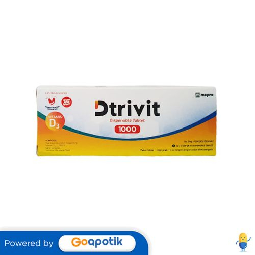 Jual Dtrivit 1000 IU VIT D3 (1 kotak) MENJAGA IMUN MENGUATKAN TULANG ...